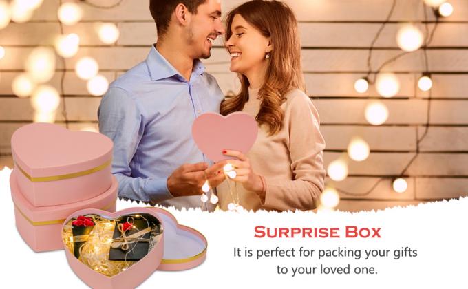 Heart Shaped Flower Boxes For Arrangements Set Of 4 Floral Gift Boxes For Bridesmaid, Proposal packaging boxes 4