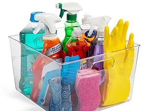 Clear Plastic Storage Bins – XL Pack Perfect For Kitchen,Fridge, Pantry Organization, Cabinet Organizers 4