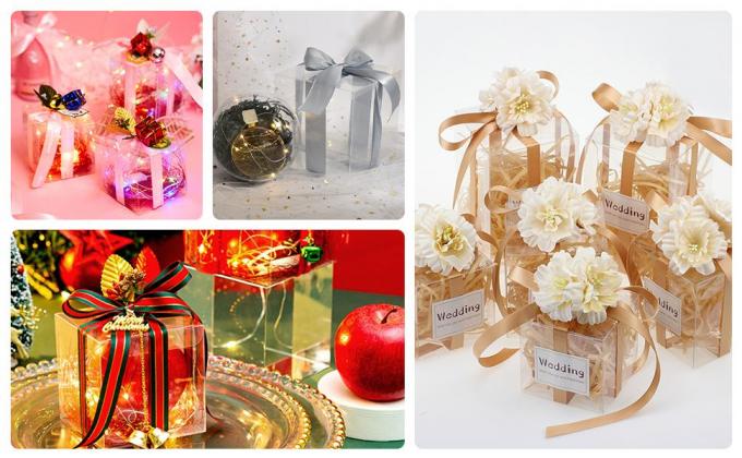 Clear Boxes For Favors 4 X 4 X 4 Inch Clear Gift Boxes For Party Favors Cupcake Macaron Candy Cookies Ornament Gifts 2