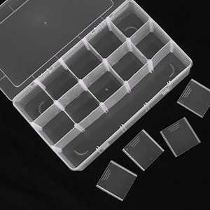 Girds Clear Plastic Organizer Box Storage For Washi Tape Tackle Box Jewelry Crafts Organizer, Container 6