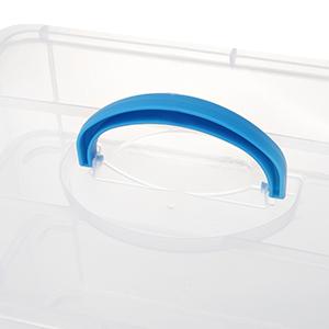 3-Tier Plastic Storage Containers With Lids, Handled Art Supply Craft Organizer Storage Box For Organizing Craft 5