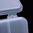 Pencils Box, Clear Stationery Box With Snap-Tight Lid, Plastic Large Capacity Pen Case Organizer Compartment 2