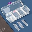 Pencils Box, Clear Stationery Box With Snap-Tight Lid, Plastic Large Capacity Pen Case Organizer Compartment 4