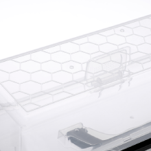 Long Plastic Pencil Box Portable Clear Home Utility Boxes With Handle Stationery Storage Organizer Painting Tool 9