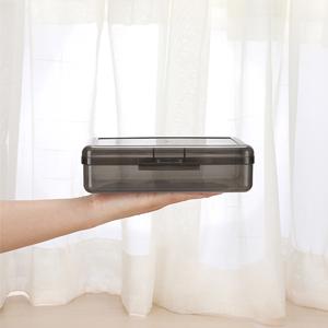 Multipurpose Utility Storage Box- Large Capacity Clear Plastic Storage Box For Pencils Stackable Pencil Box 4