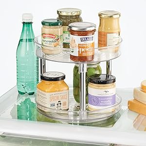 Fridge Storage Organizer Box Containers Hinged Lid For Shelves Cabinets, Holds Food, Snacks, Seasoning, Condiments 3