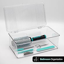 Organizer Bins- MultiPurpose & Versatile Stackable Cabinet Organizers Cosmetics, Laundry, Office Supplies 7