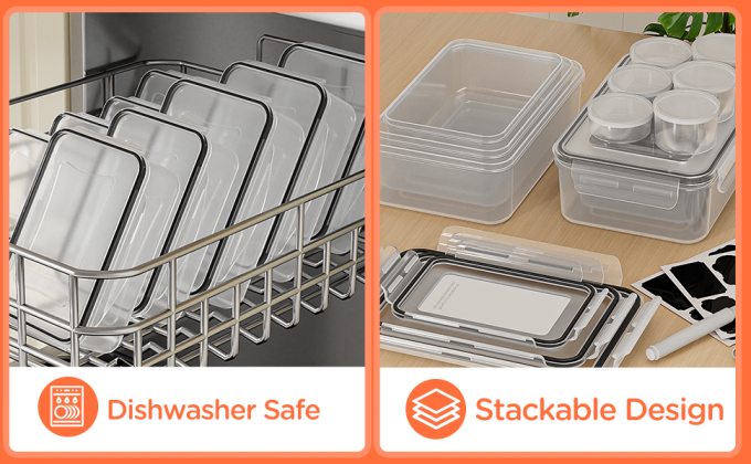 Food Storage Containers With Lids Airtight Freezer Containers Leakproof Plastic Meal Prep Containers 2