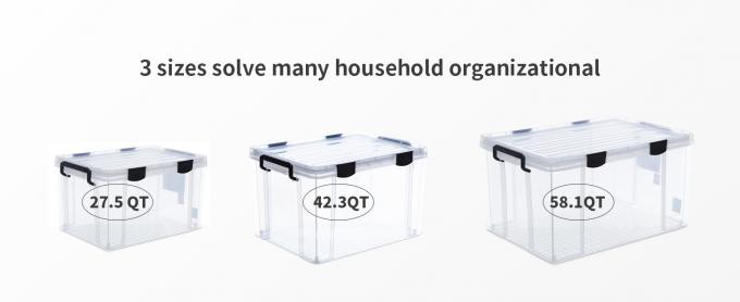 Airtight Plastic Storage Bins With Gasket Seal Lids And 6 Secure Latching Buckles Stackable Storage Containers 0