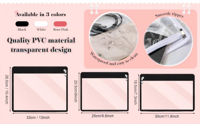 Zipper Pouches Water-Resistant Zip Bag For School Office Supplies, Puzzles & Games Organizing Storage 5