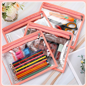 Zipper Pouches Water-Resistant Zip Bag For School Office Supplies, Puzzles & Games Organizing Storage 6