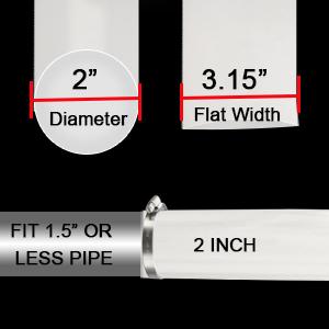 2" X 33 FT PE Lay-Flat Swimming Pool Backwash Hose, Water Clearly Lightweight Expandable Discharge Hoses 0