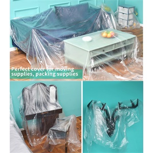 146"/12ft Plastic Sofa Couch Cover,Furniture Covers,Waterproof Couch Covers, Couch Covers For Sectional Sofa 1