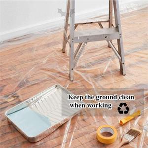 146"/12ft Plastic Sofa Couch Cover,Furniture Covers,Waterproof Couch Covers, Couch Covers For Sectional Sofa 5