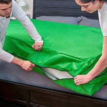 Waterproof Mattress Bag For Moving King Size Reusable,Mattress Storage Bag With Handles Zippered Heavy Duty Green 4