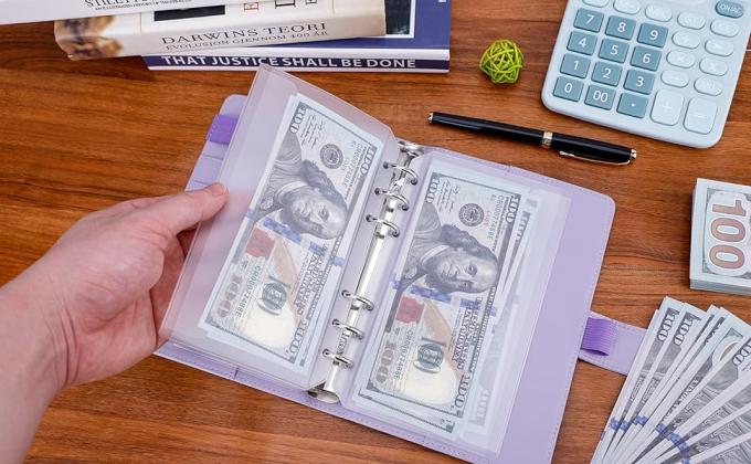 Cash Budget Envelopes For Budgeting Slider Zipper Binder Pouch Loose Leaf Bags Insert Pages Waterproof Document 0