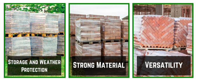 2 Meters High Custom Transparent Waterproof Dust Packing Print Plastic PE Pallet Cover Bag 1