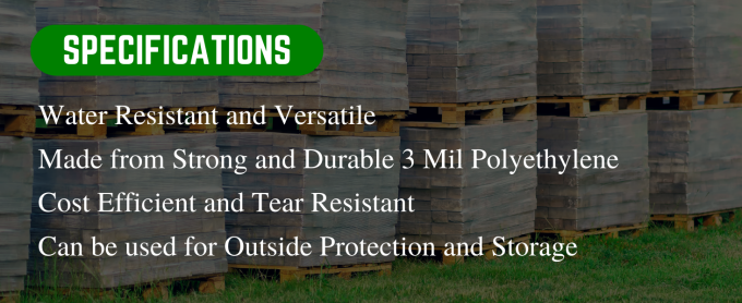 2 Meters High Custom Transparent Waterproof Dust Packing Print Plastic PE Pallet Cover Bag 2