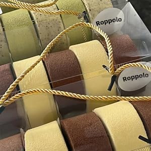 Clear Roll Cake Boxes With Gold Rope Handle & Cake Boards, Homemade & Bakery Transparent Plastic Gift Boxes，Easy Carrying, Storage Containers For Slice Cake, Christmas Rectangular Transparent Cake Box 4