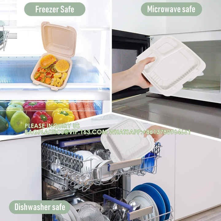 Box Food Wrapper Wholesale 8 Inch Degradable Snap Button Clamshell Lunch Wrapper Bento ...