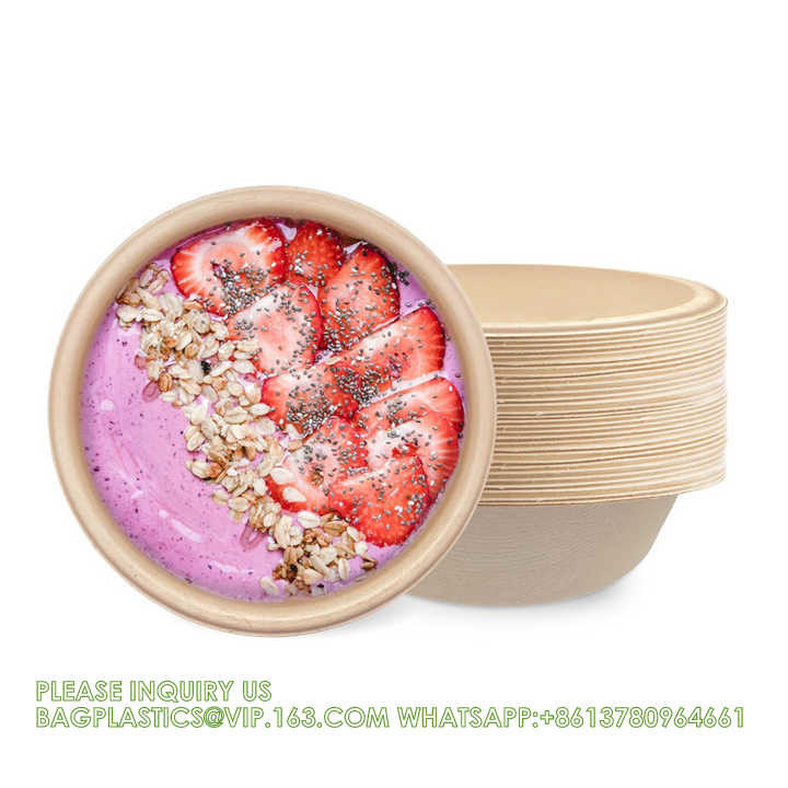 12oz 24oz 32 Oz Sugarcane Bagasse Biodegradable Disposable Compostable ...