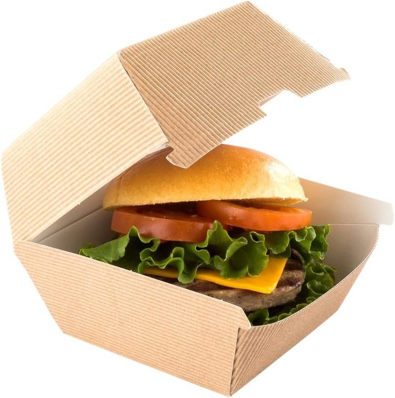 Takeaway Food Box Container For Burger Eco Friendly Custom Burger Box ...
