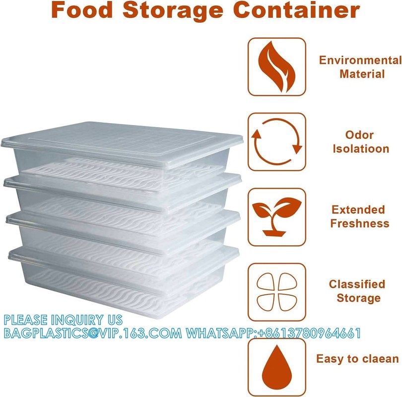 Stackable Freezer Storage Box Stackable Portable Freezer Storage Containers - Tray To Keep Fruits ...