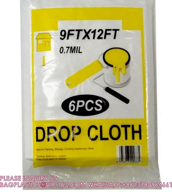 HDPE/LDPE Plastic Cover Sheets For Painting Custom Made Drop Sheet dust ...