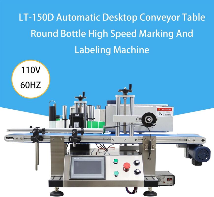 High Speed Marking Bottle Labeling Machine 110V Automatic Desktop ...